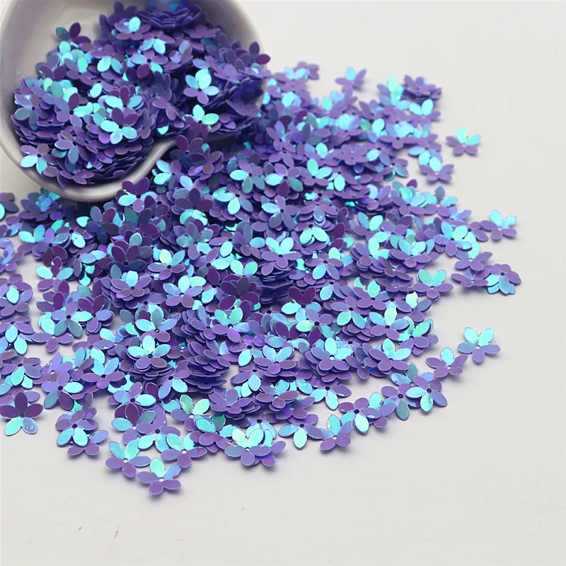 Sequins AB Color 10mm Cup Five Finger Flower Sequins DIY Sewing Wedding Craft Women\'s Accessories Sequined Trim 10g