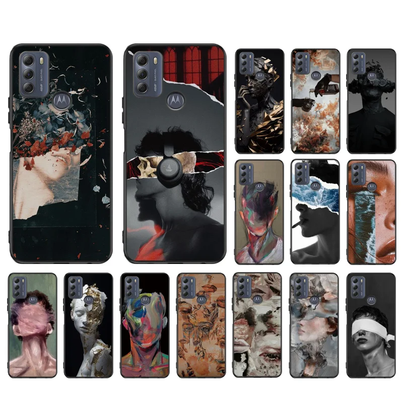 Man Art Artwork Phone Case For Moto G84 G23 G24 G31 G32 G41 G51 G52 G53 G54 G71 G82 G42 G62 G200 G Play G Stylus