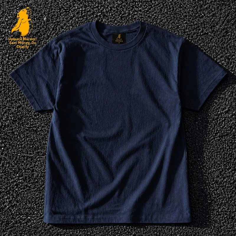 Loose Fit Cotton T-Shirt Unisex Short Sleeve Double Thread UPUPXIA Hero Print Sweat Absorbent round Neck Casual Summer Top