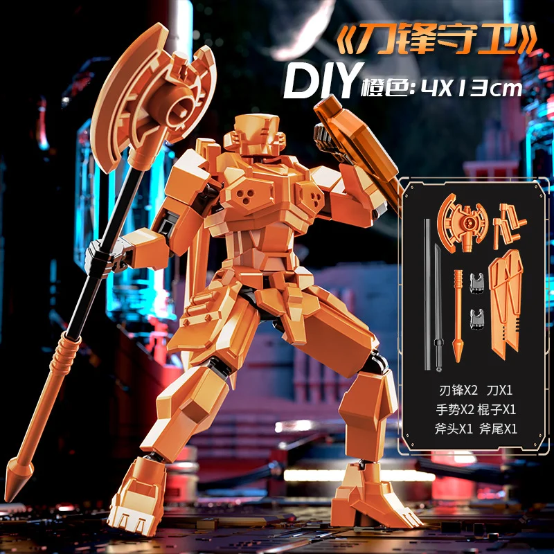 Ochraniacz Ostrza Szczęśliwa Lalka Wojownik 13 Wieloprzegubowa Ruchoma Lalka Zabawka Zmontowany Transformowany Model Mecha