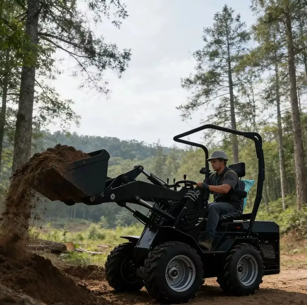 Customize a cost-effective mini loader with self labeled sliding steering loader, featuring high operational efficiency and a ca