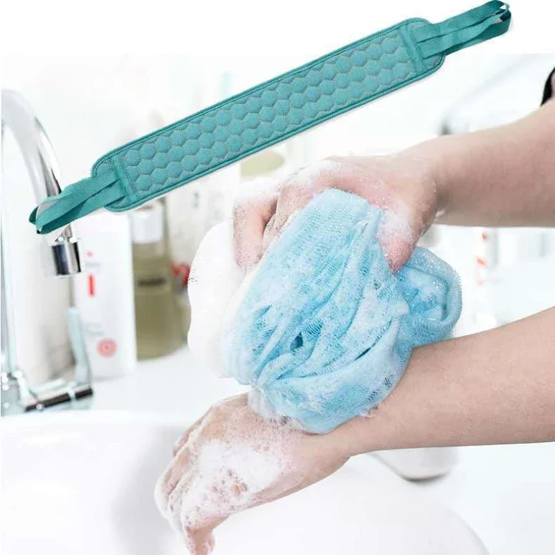 3pcs Body Scrubber Set Bath Glove Shower Brush Exfoliating Scrub Sponge Exfoliator Back Massager Dead Skin Removal Bathing Tools