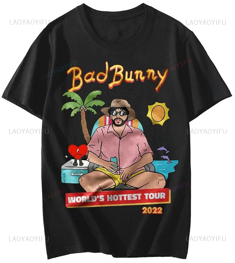 سيئة الأرنب أون فيرانو الخطيئة تي مطبوعة تي شيرت سيدة الرجال الكلاسيكية س الرقبة مضحك 90S Ullzang نمط Camisetas Ropa Mujer تي شيرت على طراز هاراجوكو