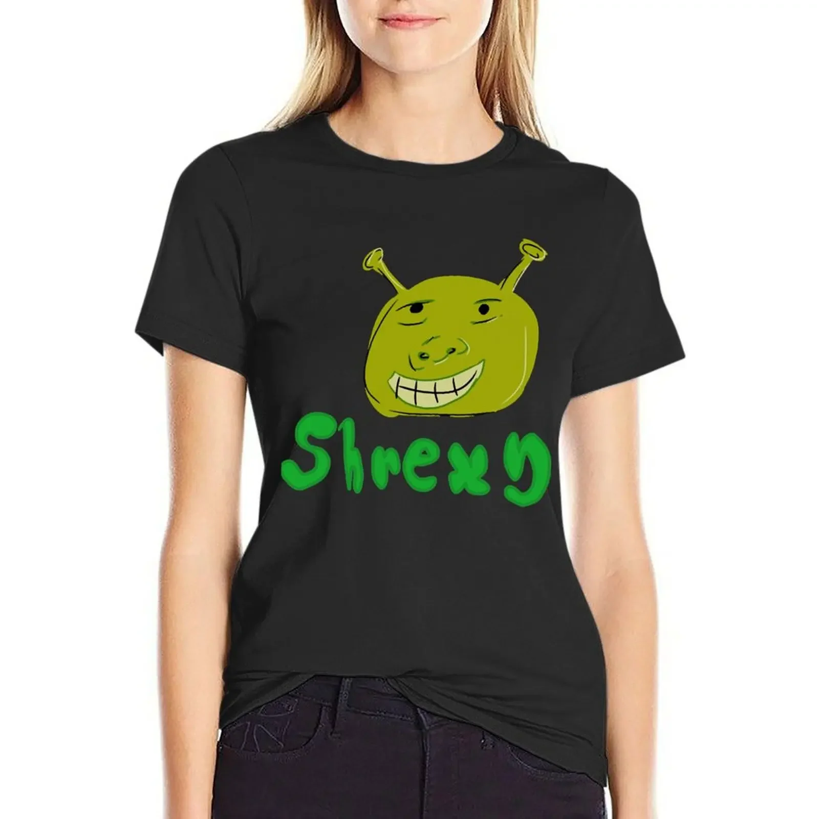 

Shrexy T-Shirt lady clothes Short sleeve tee customs funnys Women clothes