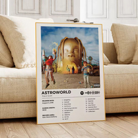 Modern Album Cover Music Rap Astroworld Travis Scott Gift Art Aluminum Frame Canvas Painting Posters Living Room Home Decor