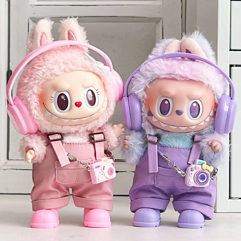 

2025 New Arrival High Quality Labubu Clothing Set Headphones Waist Belt Pants & Accessories - Perfect Birthday Gift (No Doll)