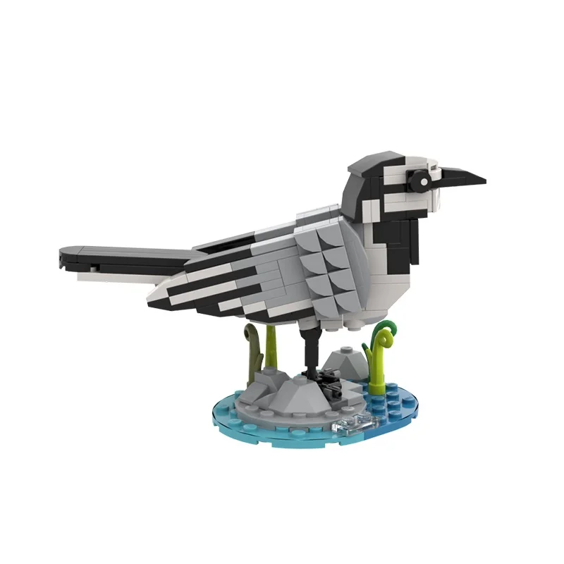 157 Uds. MOC Wagtail blanco modelo creado bloques de construcción montar DIY ladrillo creativo regalo de Navidad juguetes cumpleaños