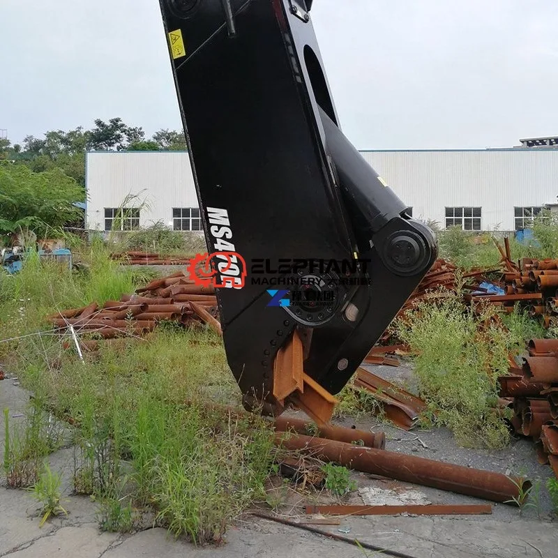 Hydraulic Shear Excavator Attachment, High Efficiency Cutting Equipment for Scrap Metal Recycling Projects