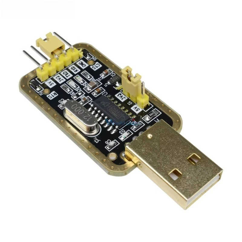 CH340 Module Instead Of PL2303 , CH340G RS232 to TTL Module Upgrade USB to Serial Port In Nine Brush Small Plates Golden