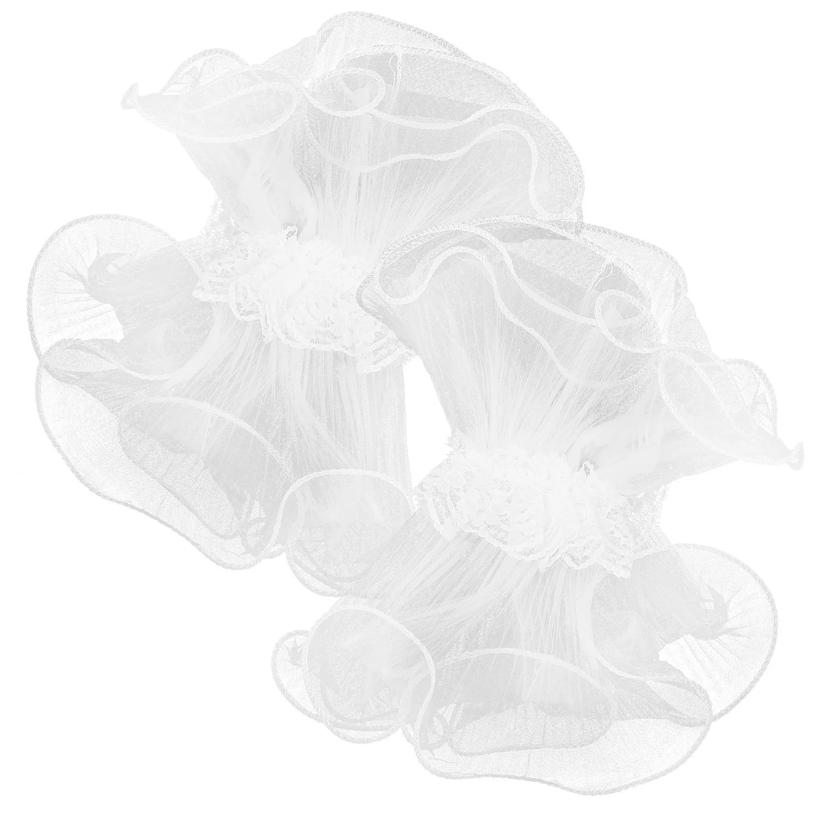 

Bride Lace Frilled False Sleeve Fashion Fake Cuff Clothes Accessory Wedding Photo Comfortable Stretchy Lace Fake Cuff for Woman