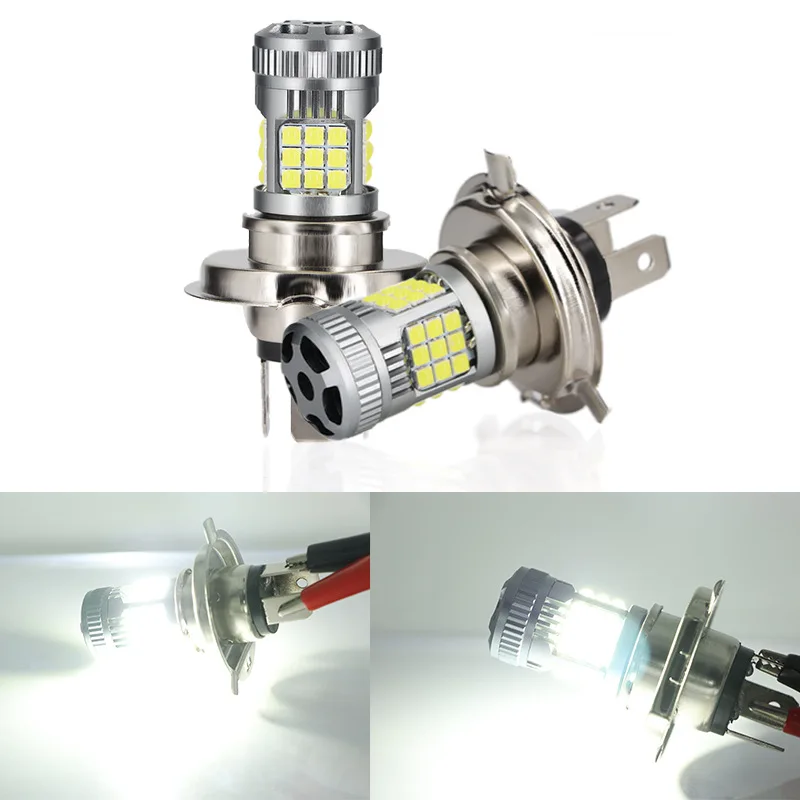 1pc 20W Fans Highlight H4 P15D BA20D LED Motorcycle Headlight Bulb 6000k Hi/Lo Beam Motor Headlights Accessories FogLamp 12V