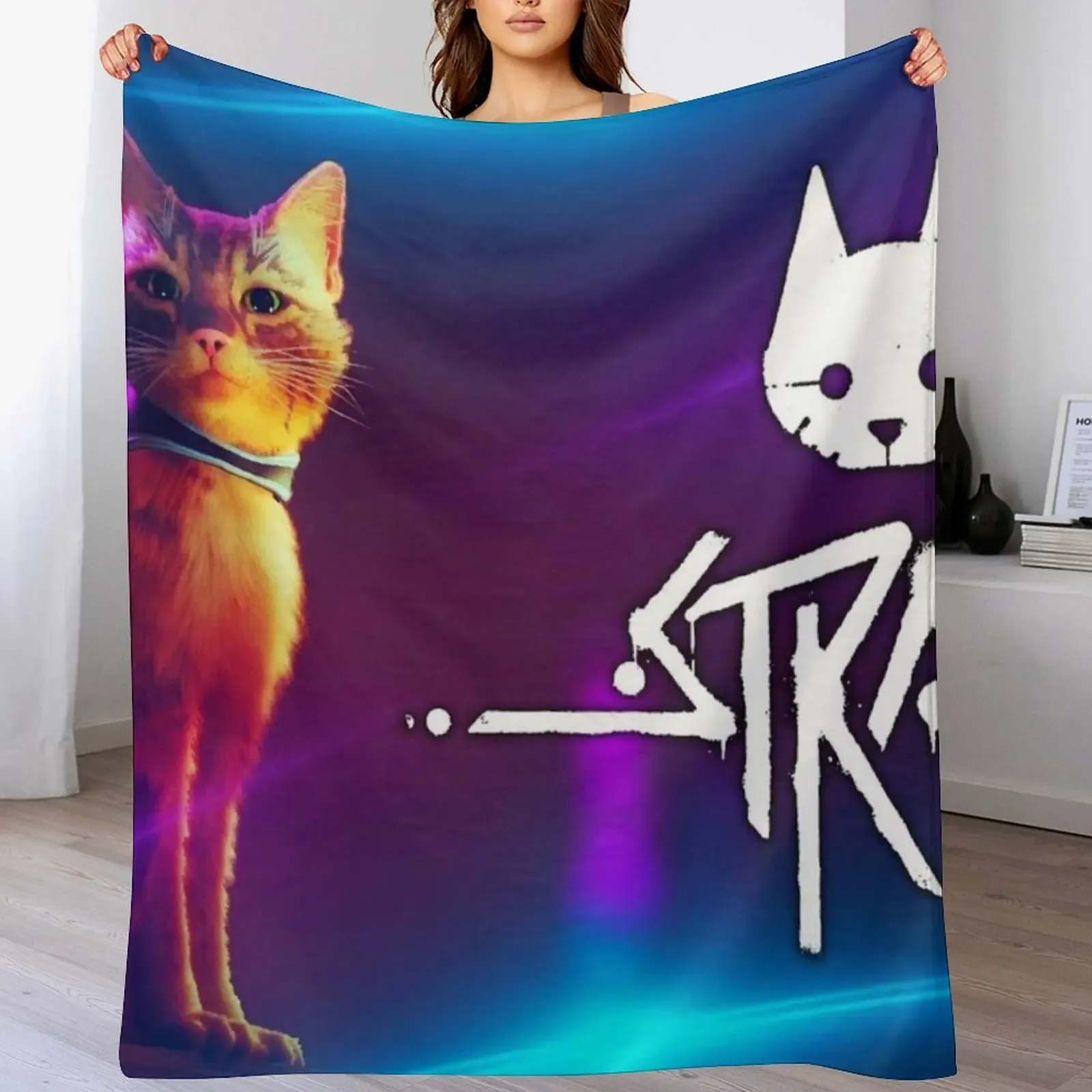 Stray-Game/Stray Cat game Throw Blanket Furrys Travel For Sofa Thin Blankets