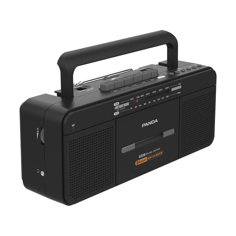 Dischi a nastro registratore vocale multifunzione Retro Vintage nostalgico Radio AM/FM altoparlanti Bluetooth portatili a doppia frequenza per