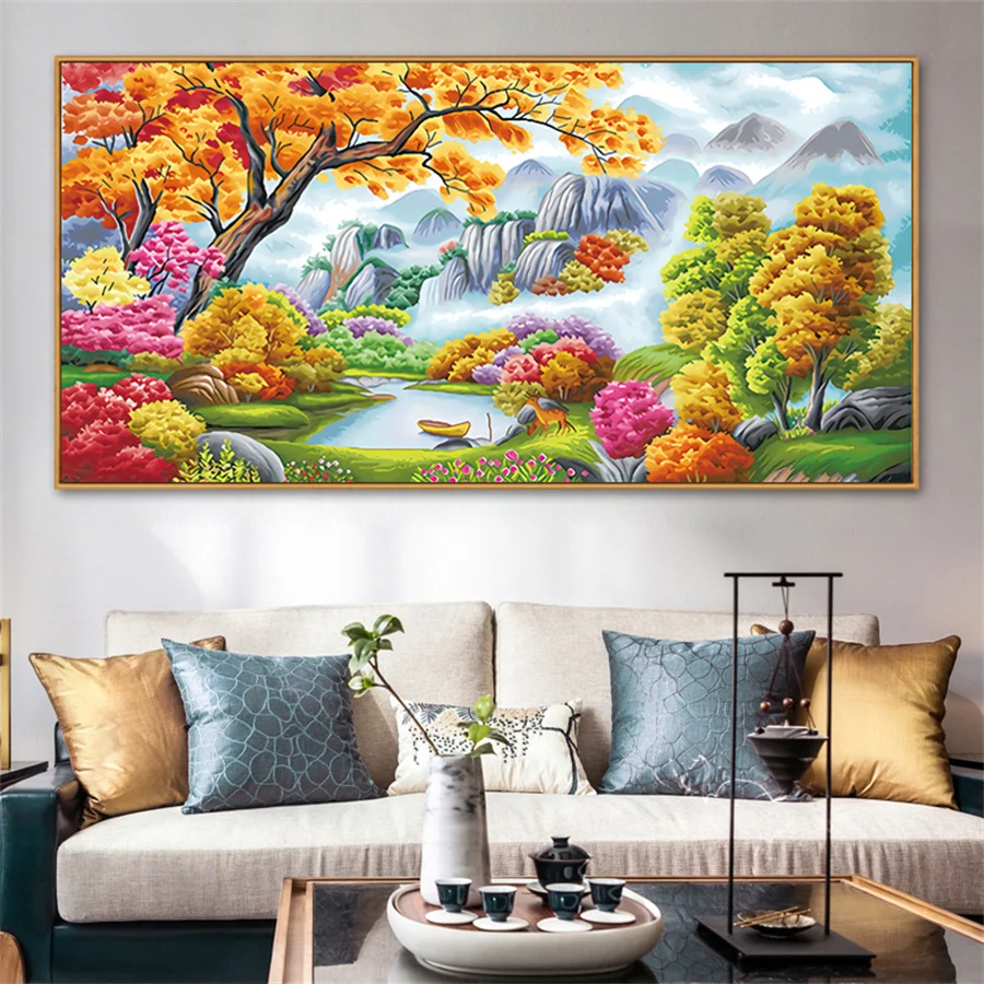 

DIY 5D Diamond Painting Big Size Landscape Serie Full Drill Square Embroidery Mosaic Art Picture Of Rhinestones Home Decor Gifts