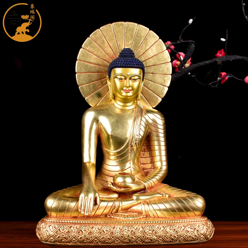 Pure copper Buddha Shakyamuni, 25 years old, equivalent to the Buddha statue in the Tibetan esoteric Buddhism, Indian Bodhi Gaya