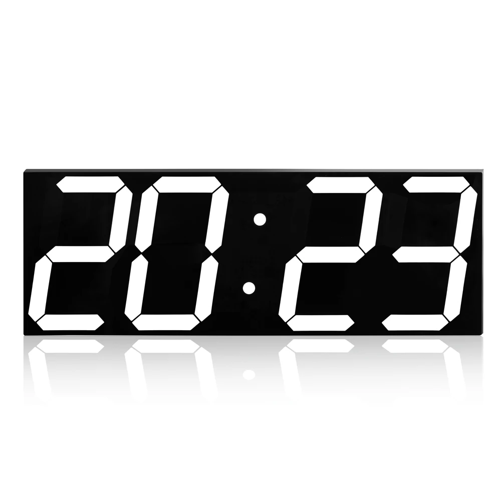 Digital Wall Clock Alarm Clocks Large Number Display Home Kitchen Office Night Electronic Wall Watch Wake Up Light