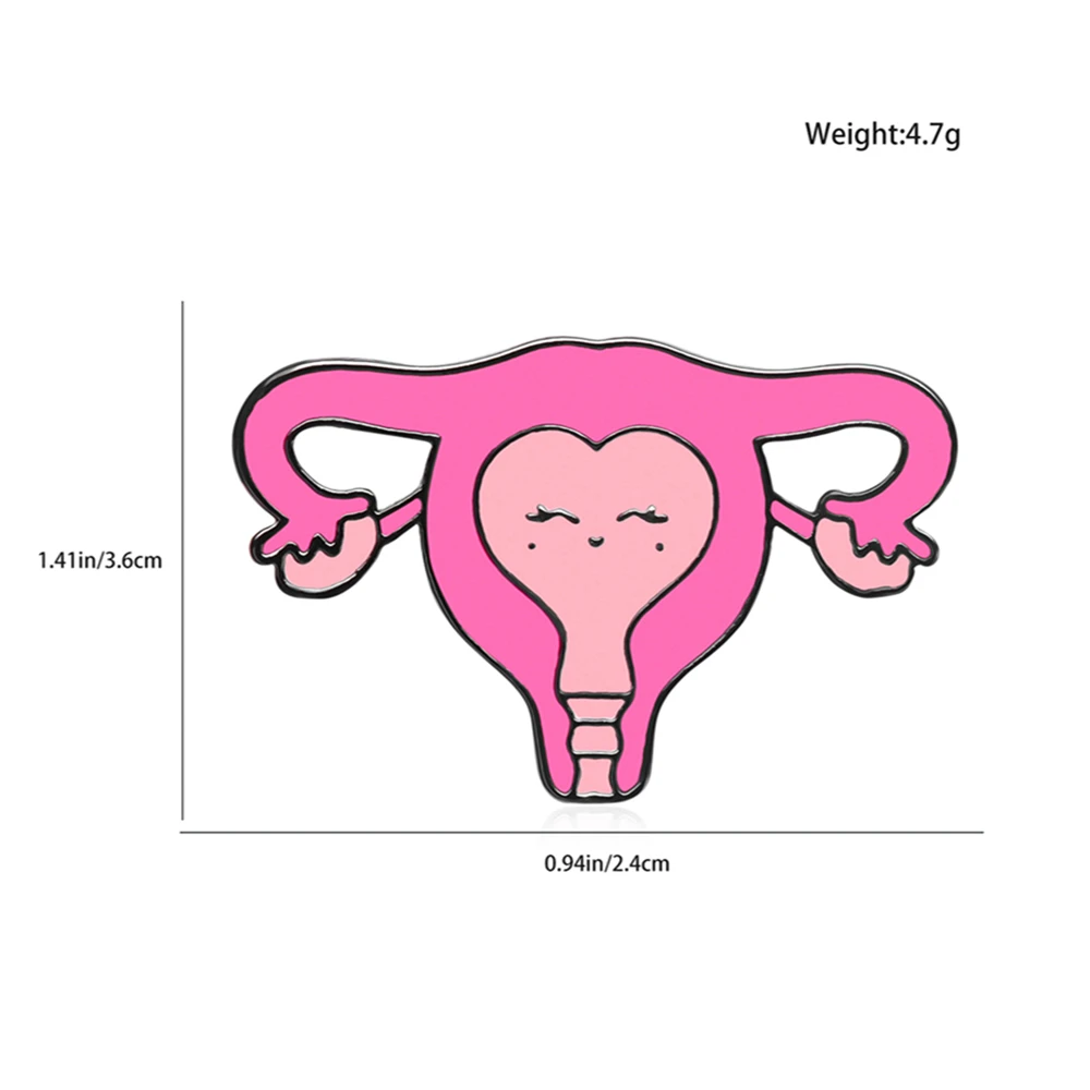 Catuni Uterus Ovary Gynecology Medicine Pin Obstetrics Enamel Brooch Lapel Lanyard Backpack Badge Jewelry for Doctor Nurse