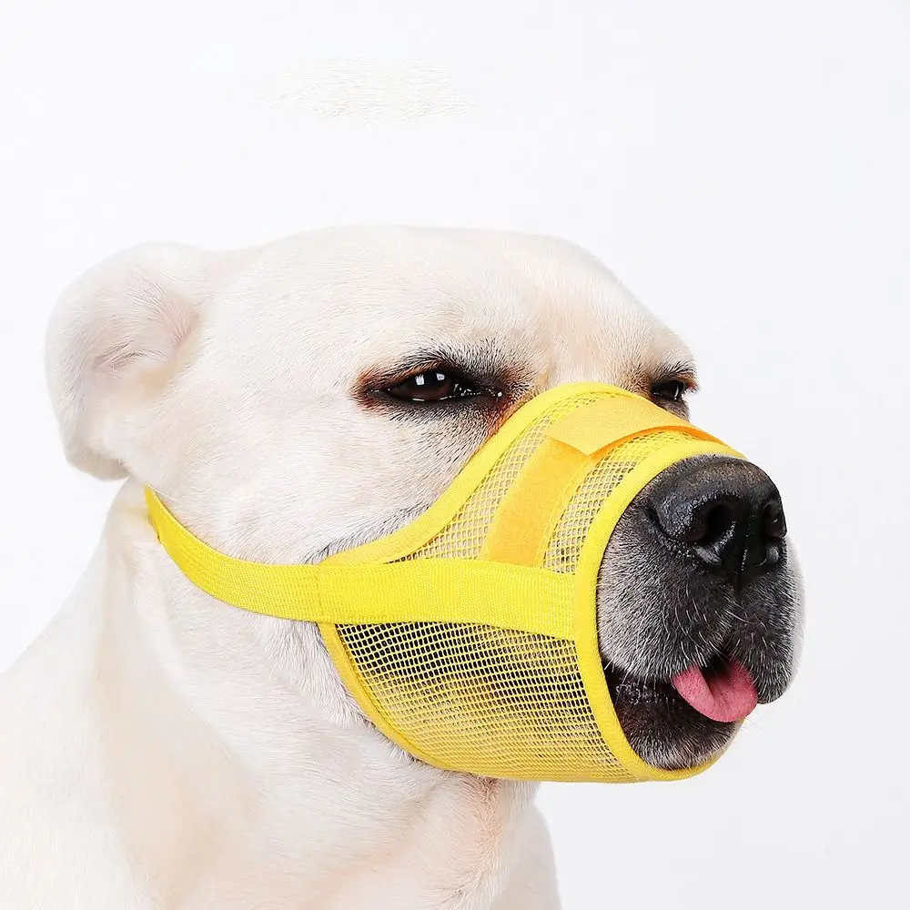 1pc Anti Barking Dog Muzzle for Small Large Dogs Mesh Breathable Pet Adjustable Mouth Muzzles Dogs Nylon Straps Dog Accessories