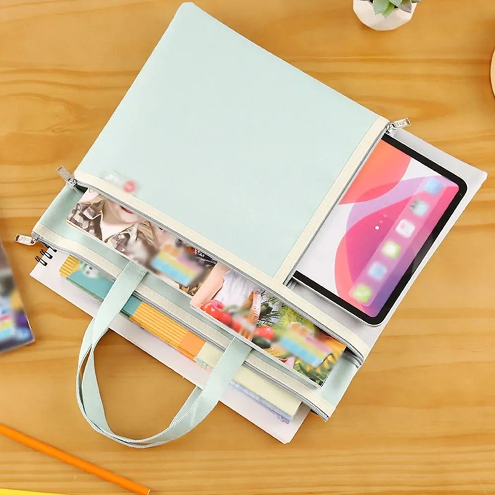 

Mutli-Purpose Portable Book Storage Bag Oxford Cloth Waterproof Art Storage Bag Dustproof Large Capacity File Organizer Travel