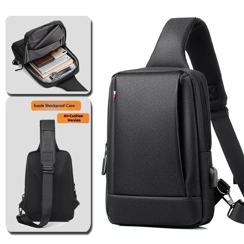 New Men's Chest Bag Crossbody Waterproof Casual Single Shoulder Sling Bag for Outdoor Activities