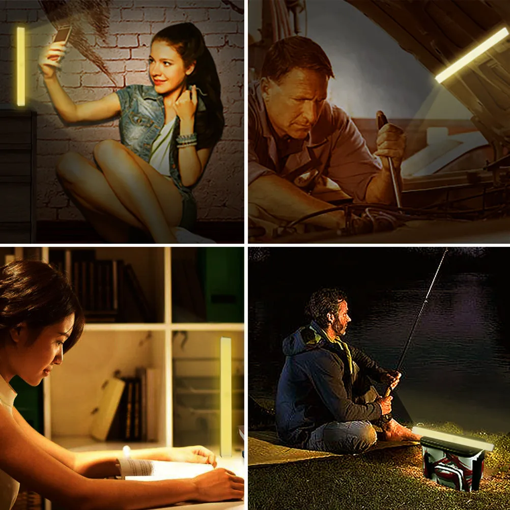 2Pcs LED Wardrobe Light with Human Body Induction, USB Rechargeable, Warm Yellow for Closet, Walkway, Reading