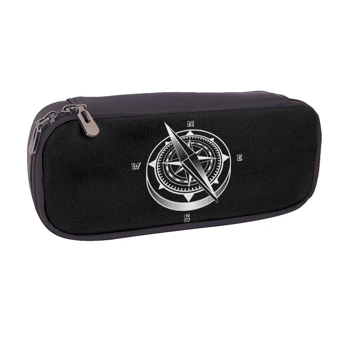 Nautical Compass Captain Anchor Boat Leather Pencil Case for Kids Gifts Pen Box Pencil Bag Stationery Supplies Pen Holder Bag