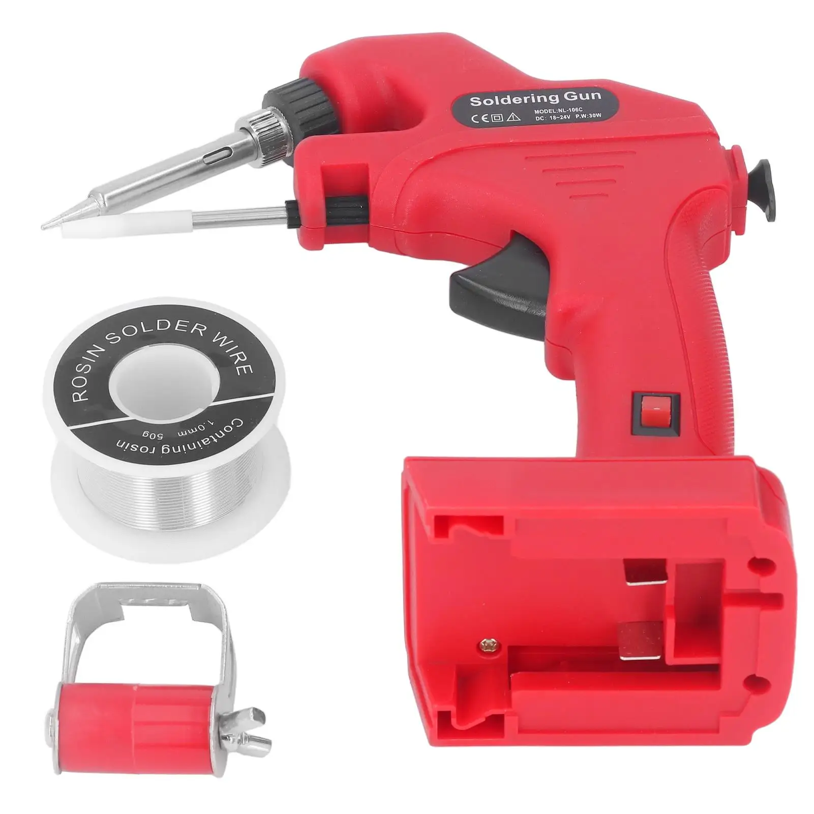 

Cordless Soldering Iron 30W Battery Powered M18 18V Fast Preheating Kit with 50g 1mm Solder Wire