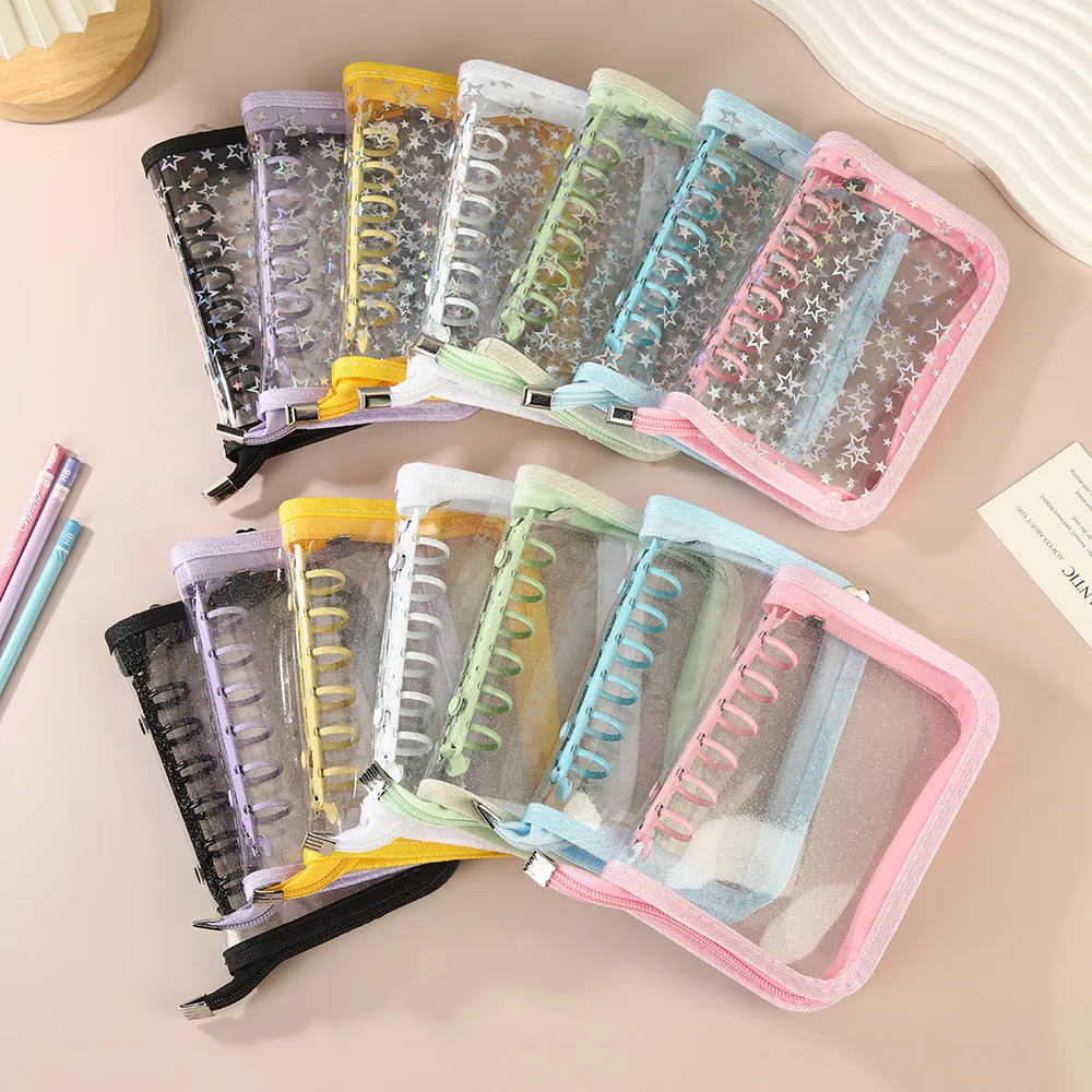A7 Glitter Zip Bag DIY Binder Photocards Collect Book Diary 