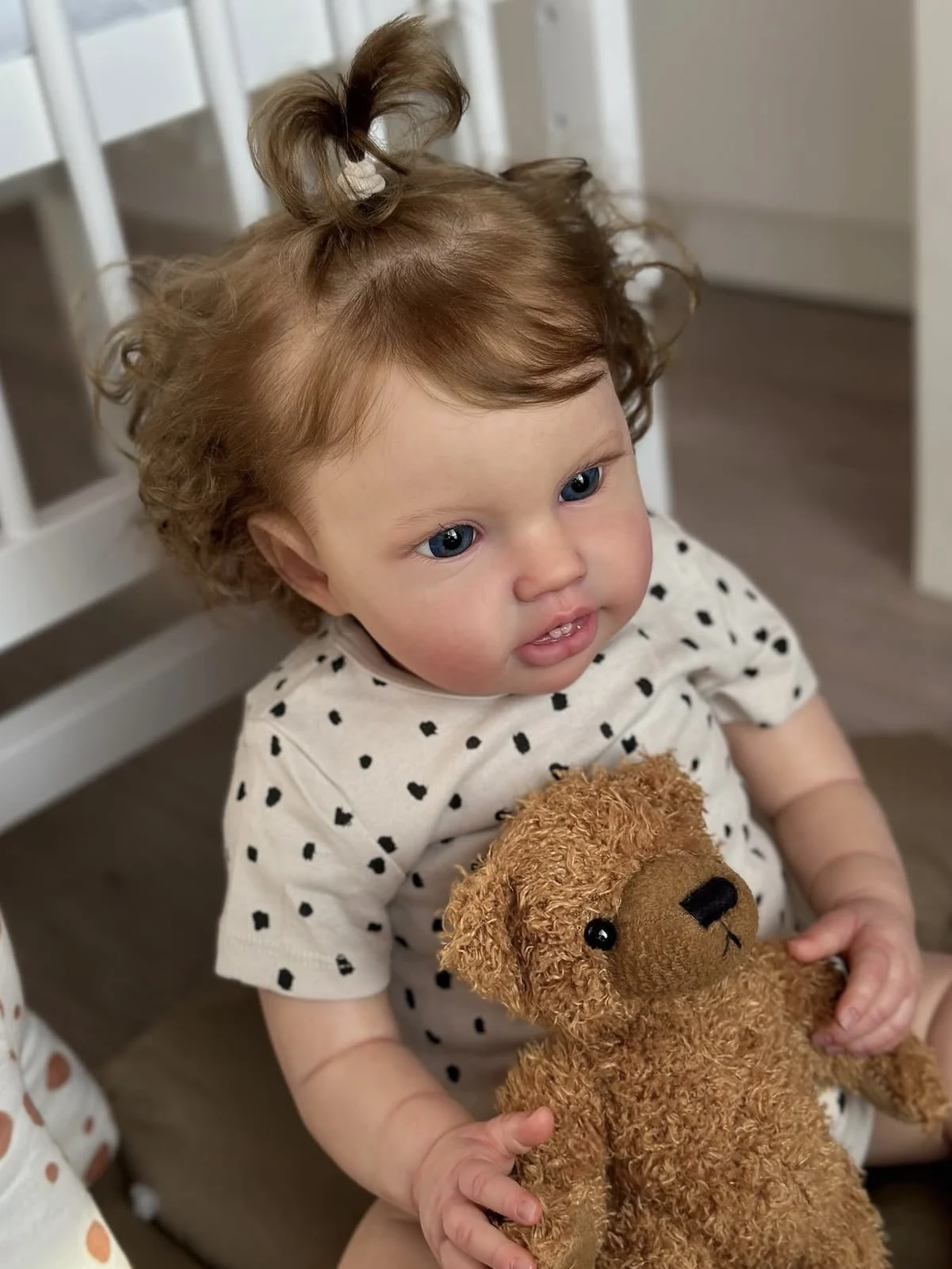 Cokela 60CM Reborn Toddler Popular Cute Girl Doll with hand-Root hair Soft Cuddle Body High Quality Doll TOYS