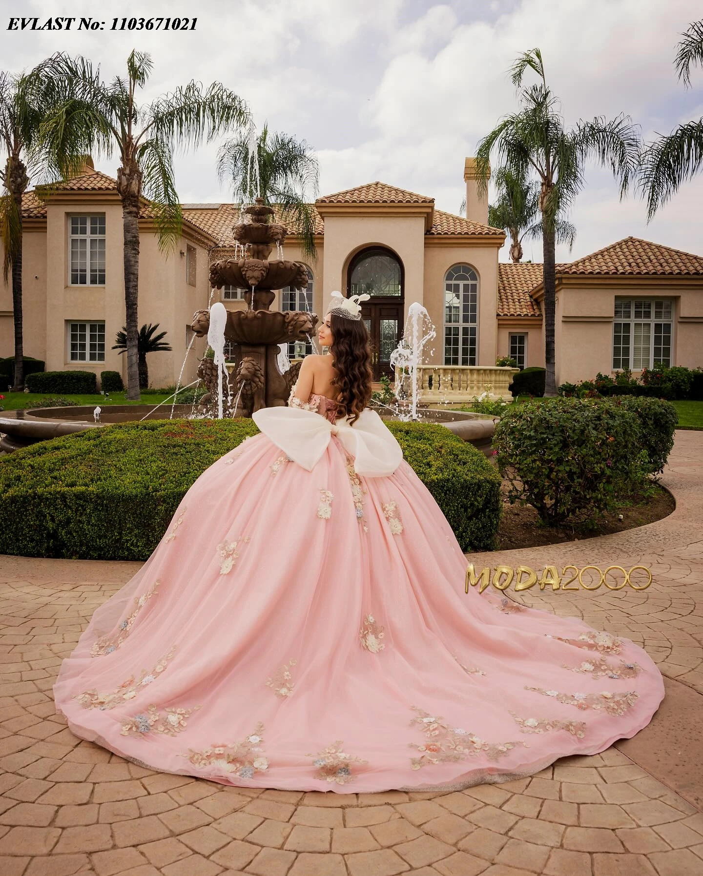 EVLAST, мексиканское розовое платье Quinnceanera, бальное платье, красочные 3D цветы, аппликация, вышитые бисером, милое 16 Vestidos De 15 лет SQ442