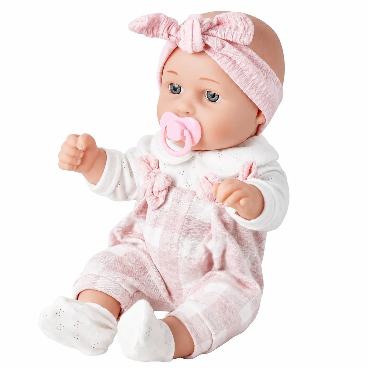 12inch 30cm Reborn Baby Dolls with Pink Clothes Pacifier Realistic Newborn Doll Vinyl Bebe Doll Toddler Children's Toy Kids Gift