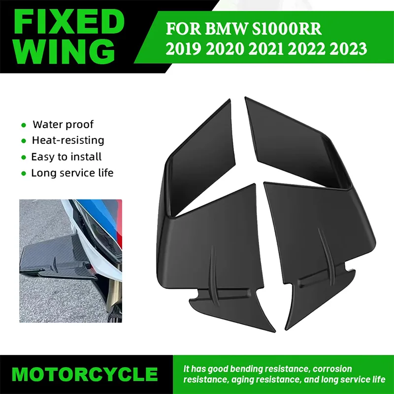 

Motorcycle Fixed Wing Spoiler Fairing For BMW S1000RR S1000 RR 2019-2023 ABS Front Aerodynamic Wing Side Winglet Aileron