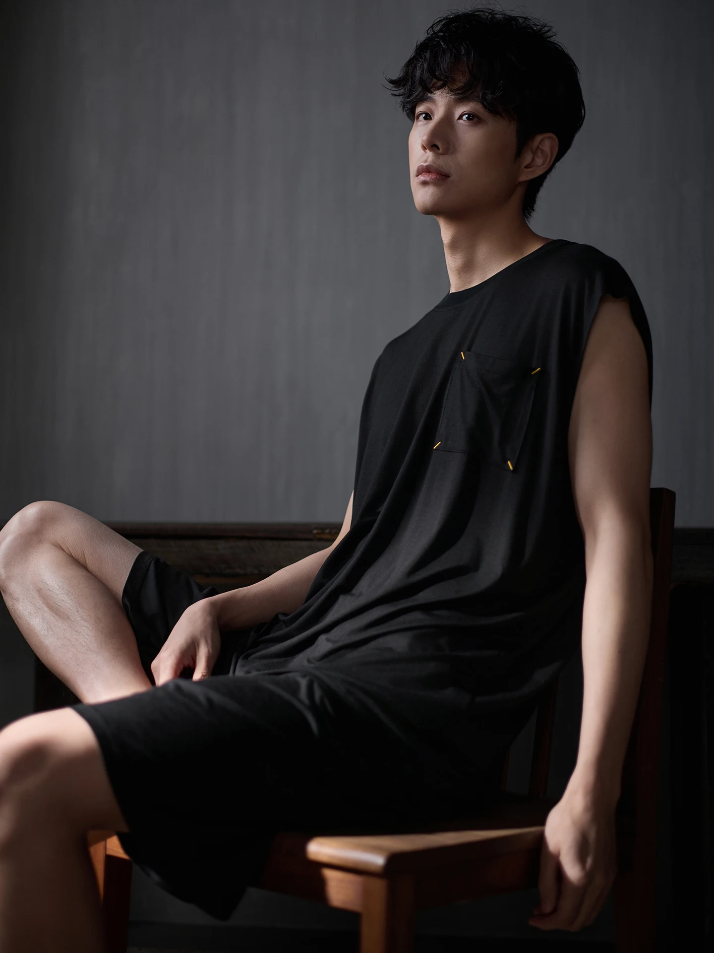 tongyu-lan-jing-modal-men's-sleepwear-summer-cool-sleeveless-vest-shorts-set-outdoor-wearable-home-clothes-comfortable-breath