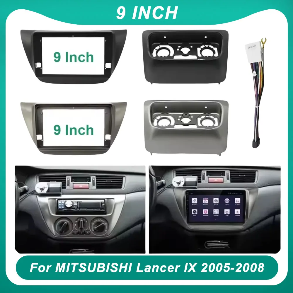 

9" For MITSUBISHI Lancer IX 2005-2008 Car Radio Fascias Android MP5 Stereo Player 2 Din Head Unit Panel Dash Frame Installation
