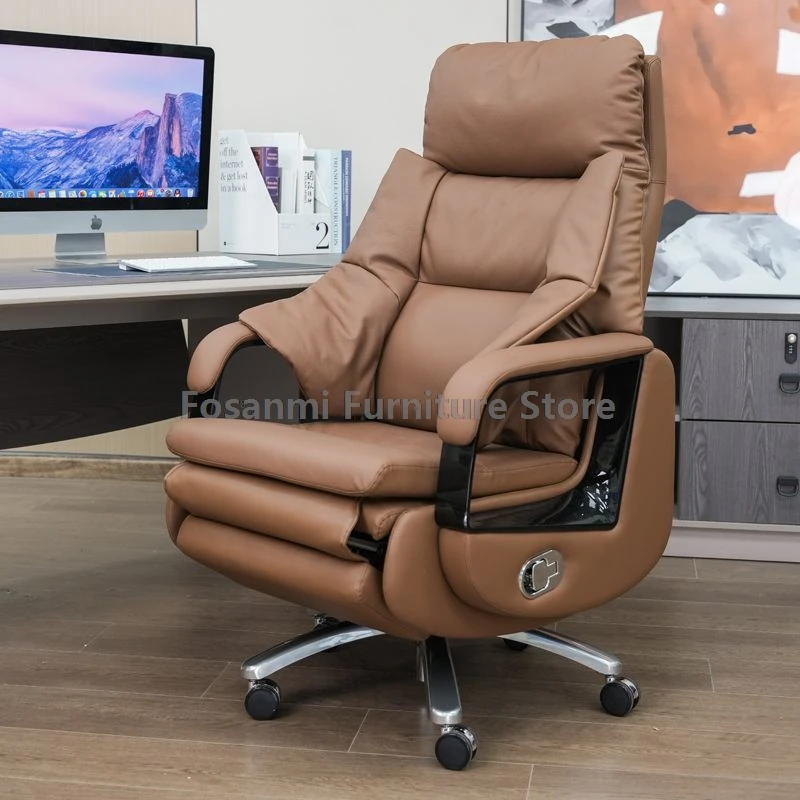 Sedia da ufficio ergonomica Sedia da gioco con poggiapiedi e sedile girevole Sedia da computer con angolo di supporto lombare regolabile, morbida e confortevole