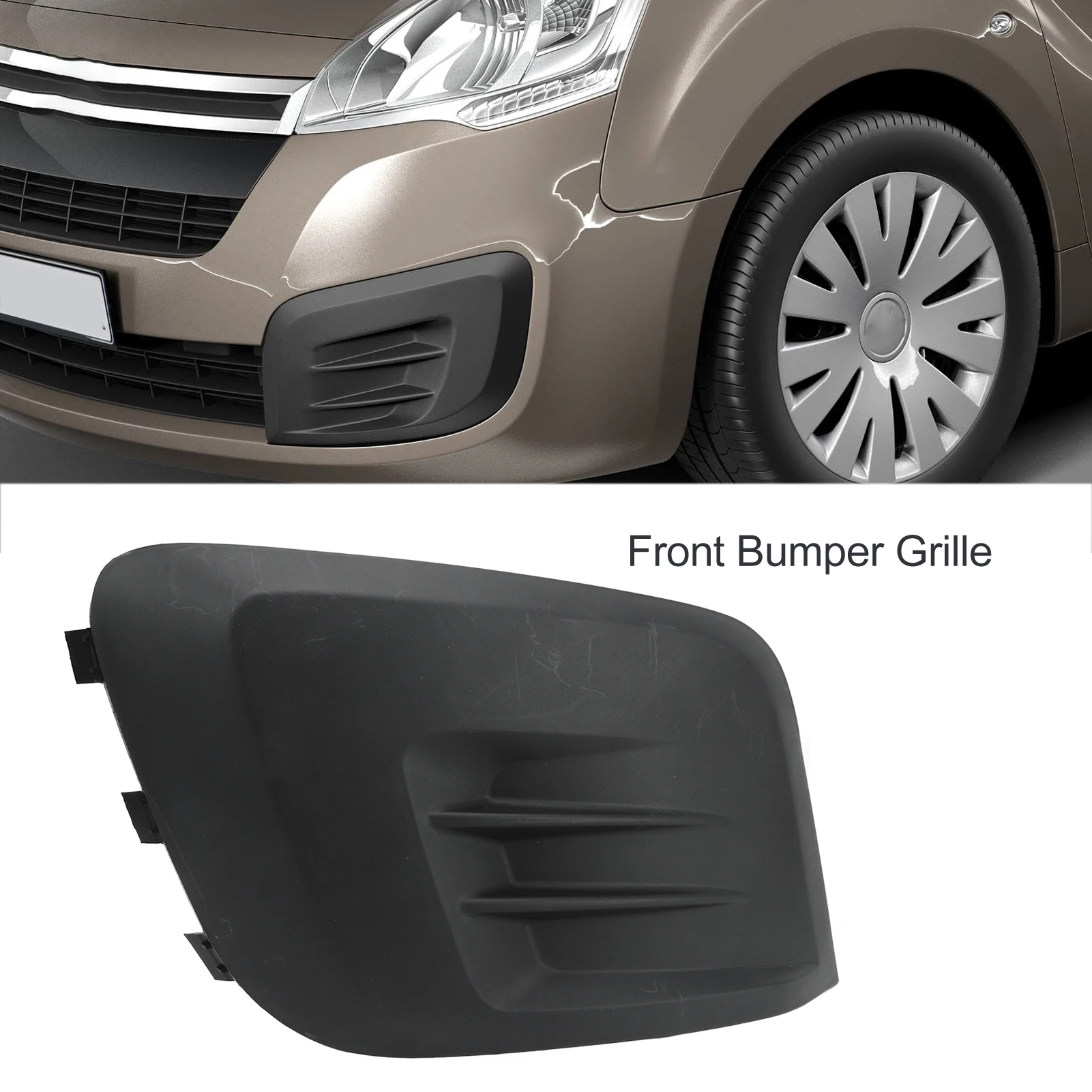 

Front Right Bumper Grille 1613564580 Replcement For Citroen Berlingo Without Fog Lights 2015‑2019