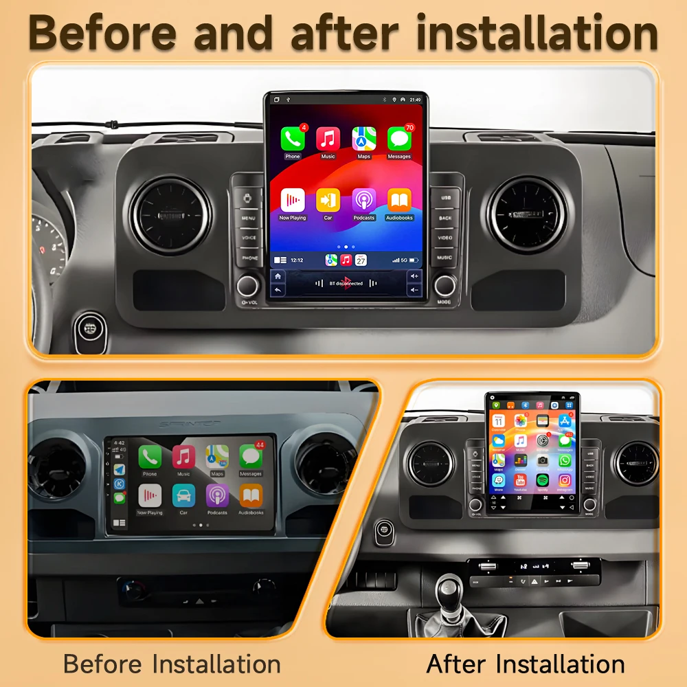 Car Radio 9.7“ For Mercedes Benz Sprinter Spinway W907 2018 2019 2020 - 2022 Android 16 Auto head unit Multimedia  Carplay Video view 4