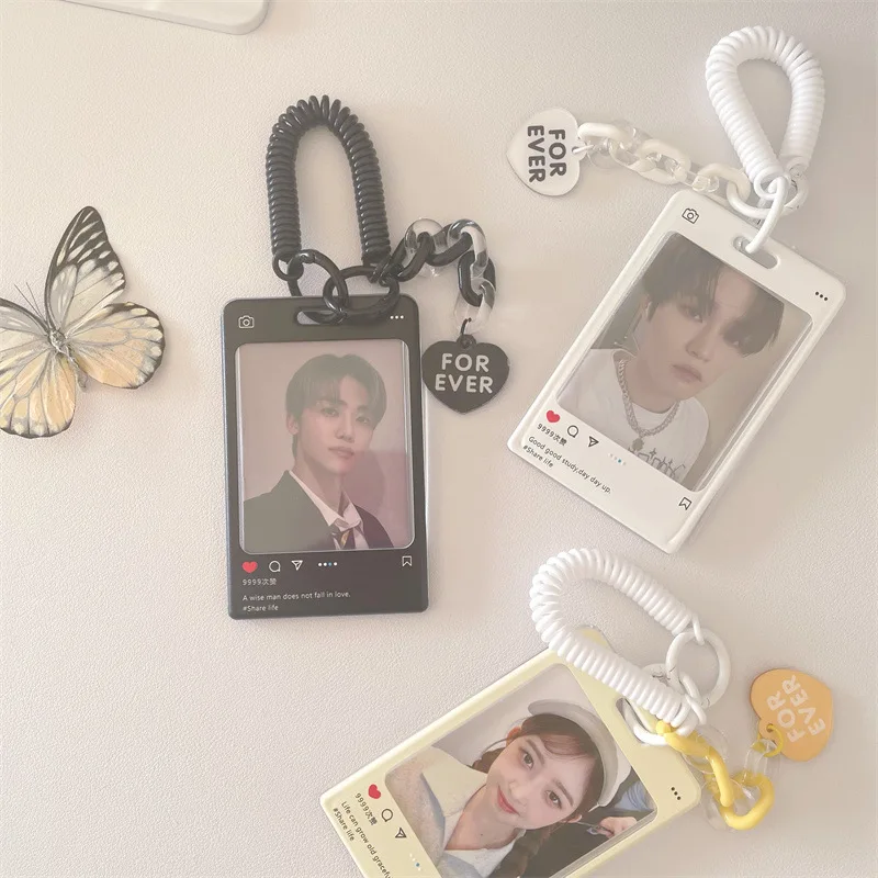 ins Cute Card Set Photo Keychain Small Card Photo Frame