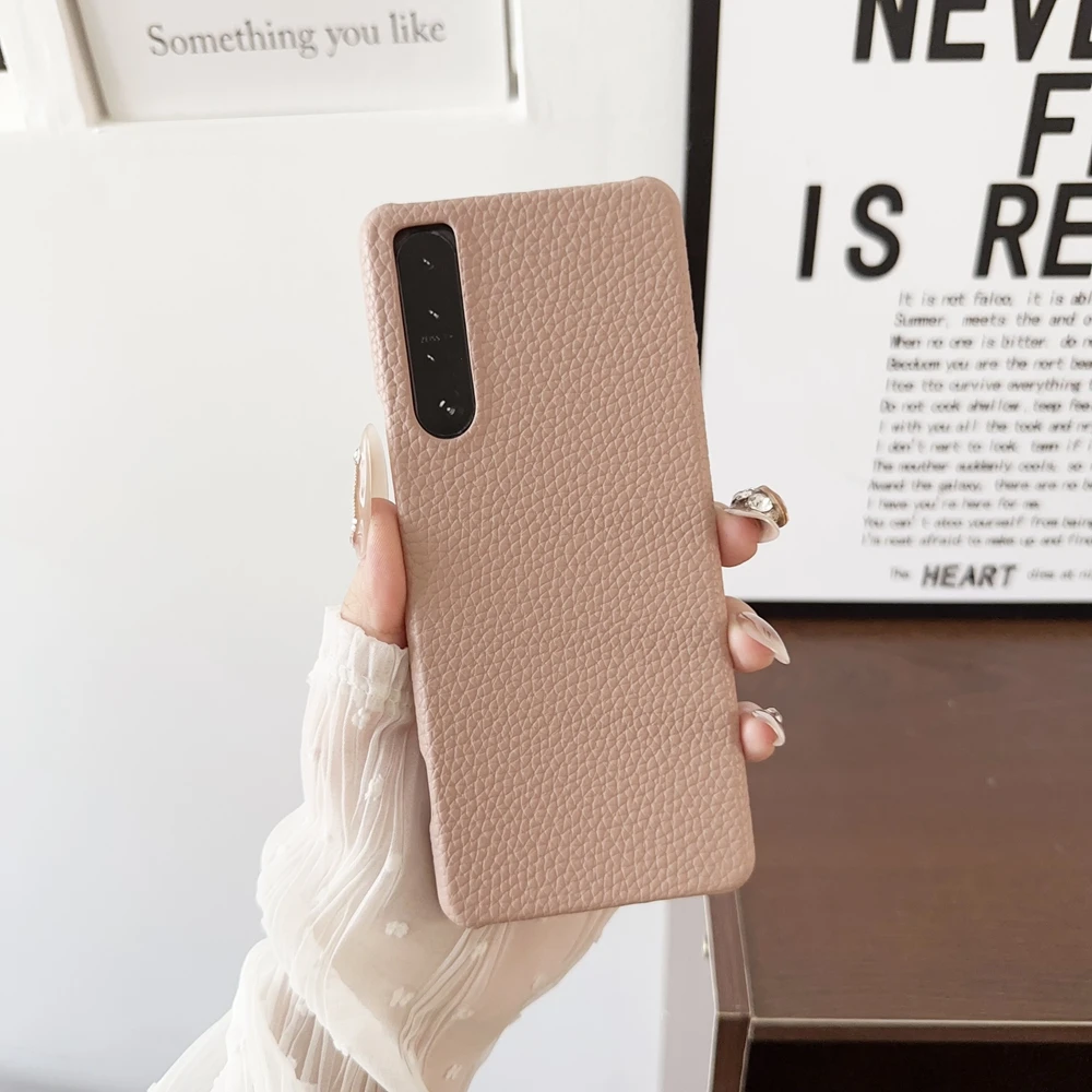 Litchi Pattern PU Leather Hard Case For Sony Xperia 10 5 V ACE III 10 Ⅳ VI Lightweight Shockproof Cover
