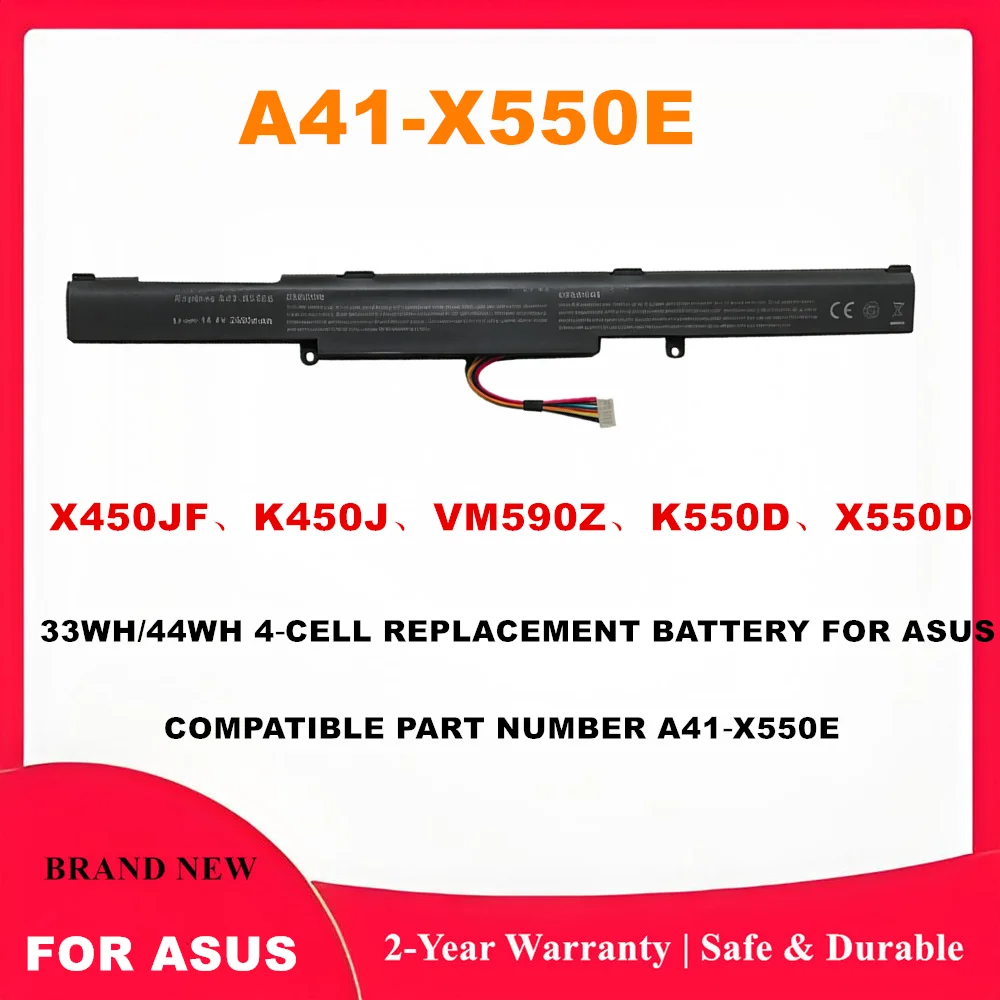 Laptop Battery For ASUS X450JF K450J VM590Z K550D X550D X751L F550D R510D