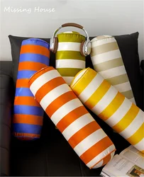 Long Suger Stripe Dopamine Colors Velvet Pillowcase Back Cushion With Filling Core Sofa Home Decor Kids Child Creativity Gift