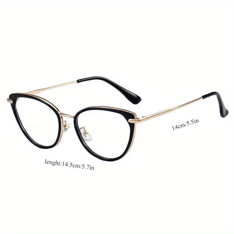 Ein Paar modische Cat-Eye-Brillen mit Blaulichtfilter und flachen Gläsern für Damen, Retro-Stil, einzigartige Dekoration, Weihnachtsgeschenk – Detail 6