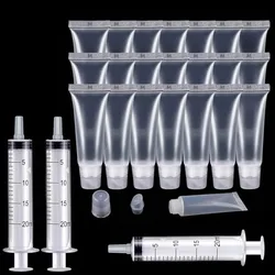 리필 가능한 빈 스퀴즈 립 글로스, 립 밤 튜브, 투명 화장품 용기, 소프트 튜브, 메이크업 도구, 도매, 5ml, 10 ml, 15ml, 30PCs