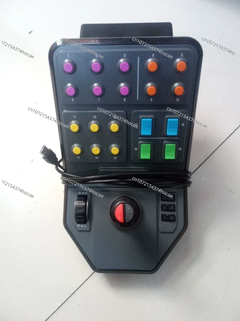 Universal Sim Racing Control Panel with Desk Clip, Multi-Game Button Box Accessory, Tested Fully Functional with Normal Wear
