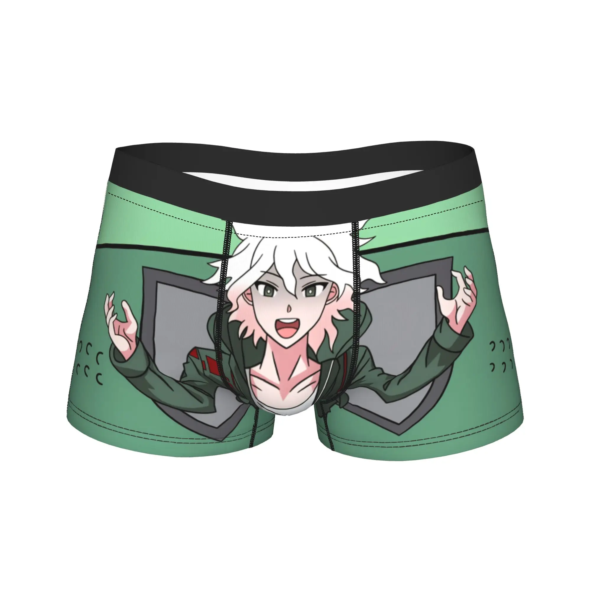 

Anime Nagito Komaeda Underwear Male Panties Print Breathable Trunk Quality Boxer Brief Plus Size
