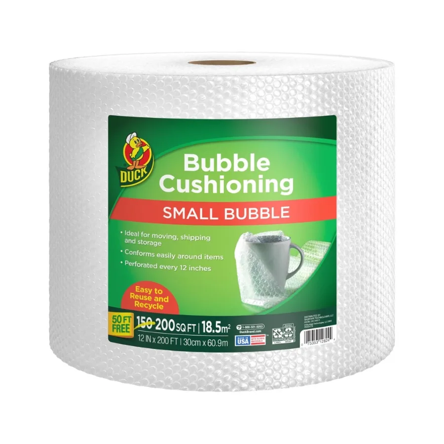 

Original Bubble Wrap Cushioning 12 In. x 200 Ft. Clear Ideal for Packaging Protection Moving Supplies Shipping Fragile Items Of