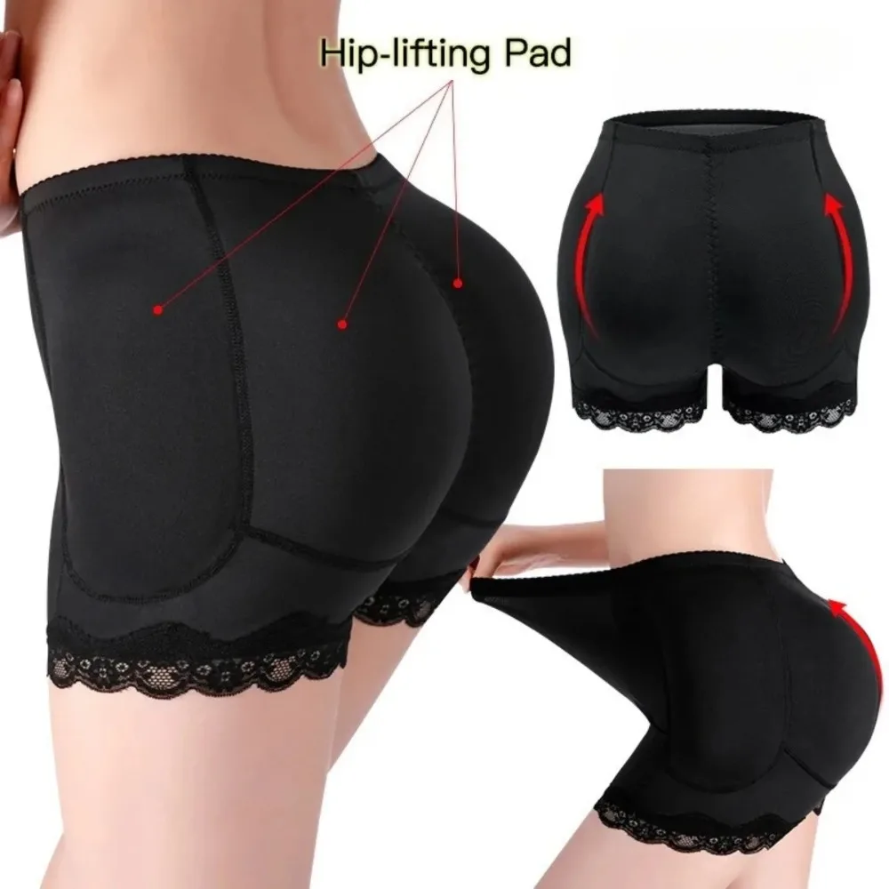 Shapewear für Damen, nahtlos, mit Spitzenbesatz, gepolstert, Push-Up, Po-Lifter, Höschen, Shapewear, Body Shaper, Damenunterwäsche, Zubehör, 1 Stück