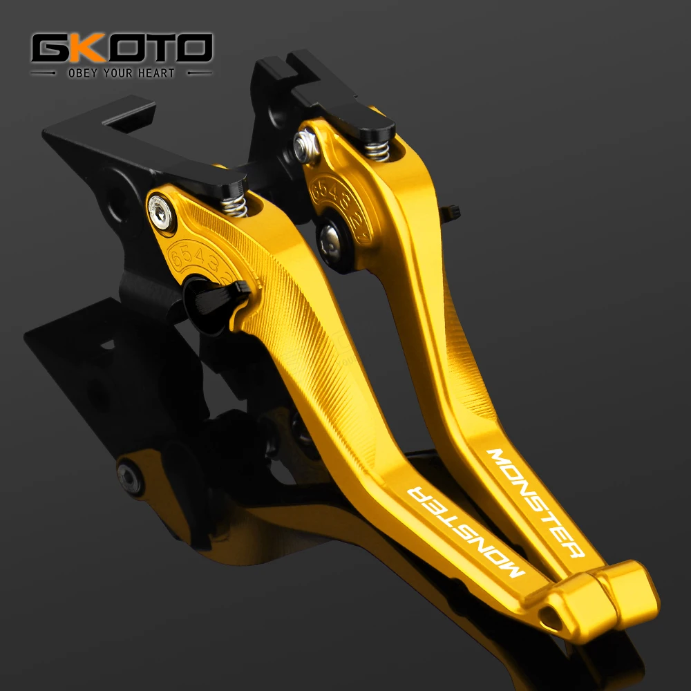 For Ducati Monster 696 2009-2014  MONSTER 796 2011-2014  CNC Ajustable Short Brake Clutch Levers Motorcycle Accessories