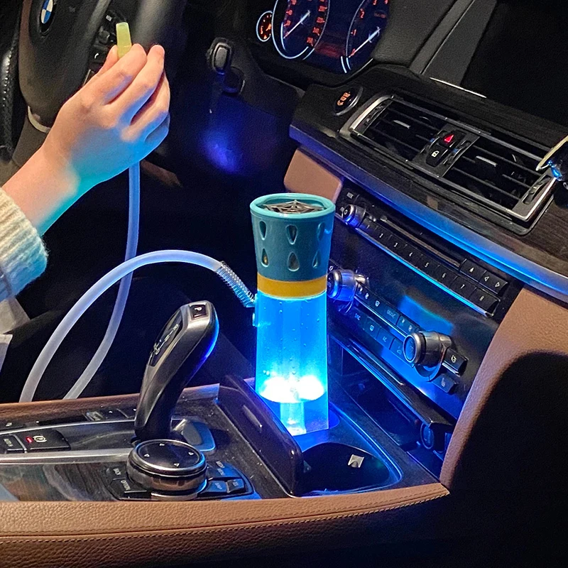 Tazza per narghilè arabo Shisha portatile Narghilè rimovibile alla moda Porta narghilè portatile per auto a LED Narghilè per uso domestico in auto