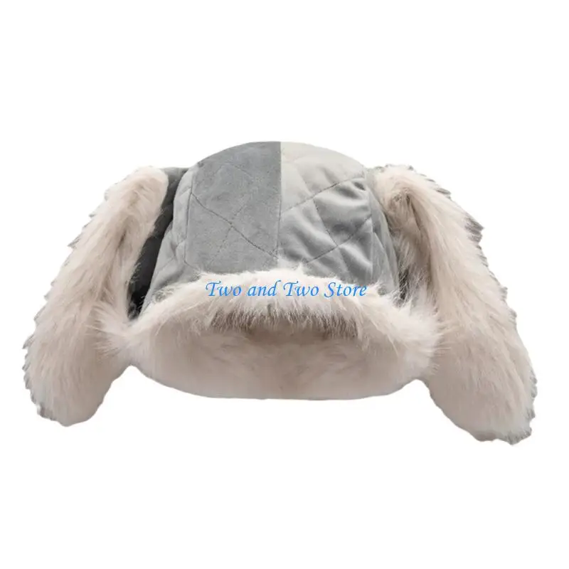

HX6F Women Lovely Rabbits Ears Hat Girls Party Cosplay Hat Winter Autumn Warm Hat